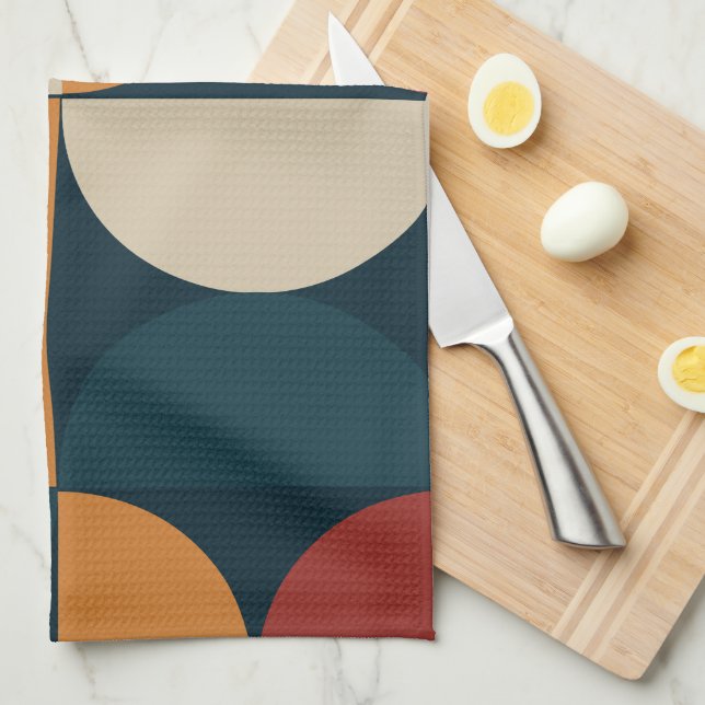 Mid-Century Modern Copper Firefly   Kitchen Towel (Quarter Fold)