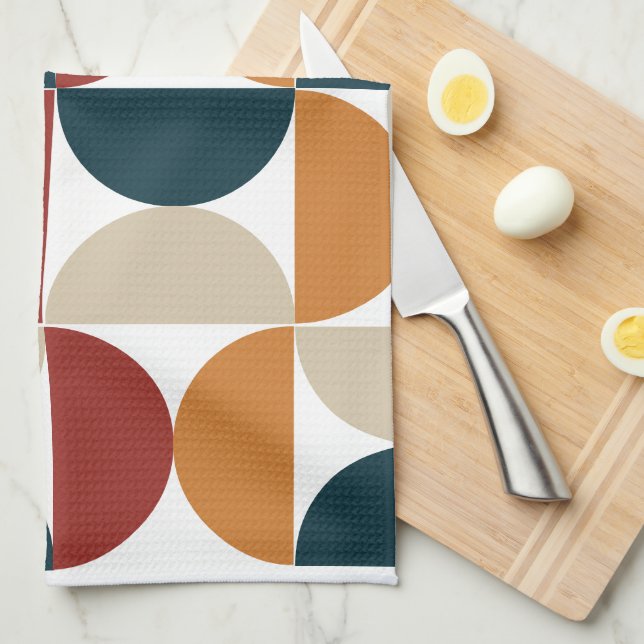 Mid-Century Modern Copper Firefly    Kitchen Towel (Quarter Fold)