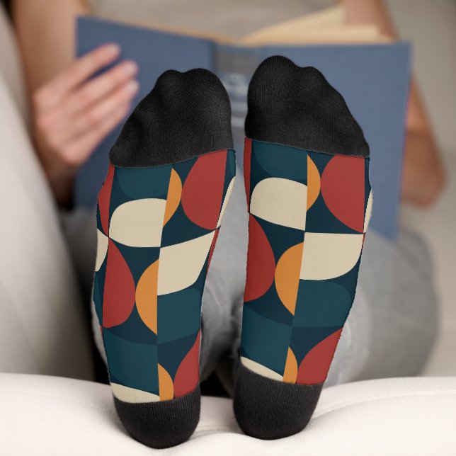 Mid-Century Modern Copper Firefly  Socks (Bottom)
