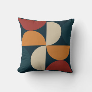 Mid-Century Modern Copper Firefly  Throw Pillow