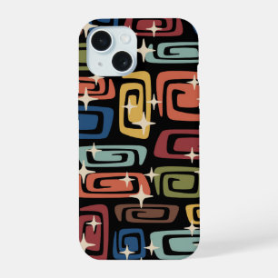 Mid Century Modern Cosmic Galaxies iPhone 15 Case