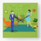 Mid Century Modern Couple Wall Clock