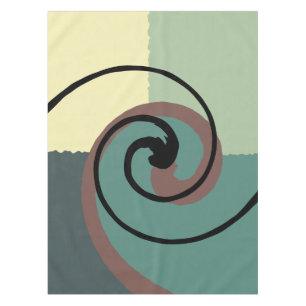 Mid Century Modern Curly Stem Tablecloth