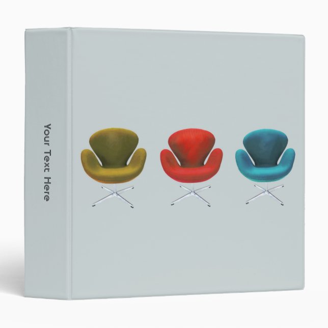 Mid Century Modern Customizable Binder (Front/Spine)