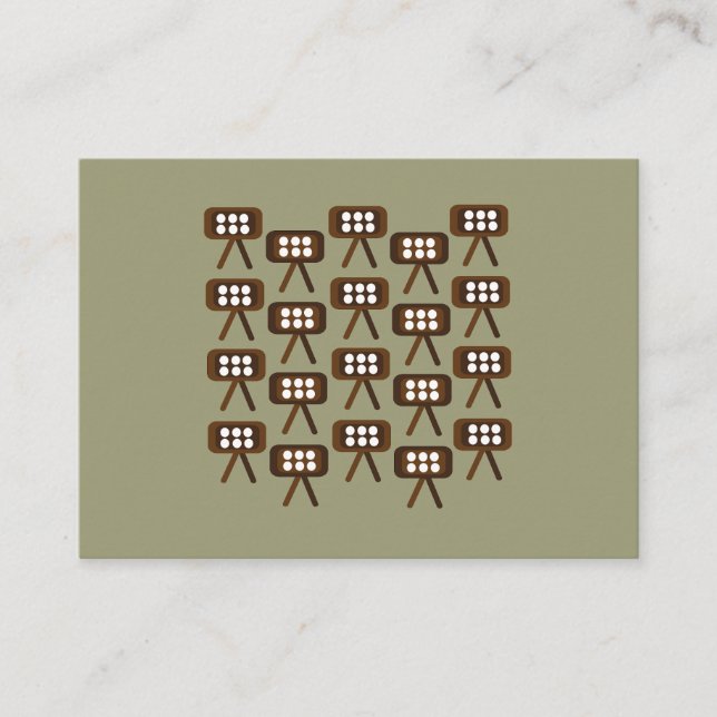 Mid Century Modern Decorative Television Set  Business Card (Front)