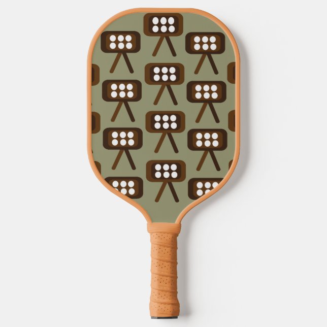 Mid Century Modern Decorative Television Set  Pickleball Paddle (Front)
