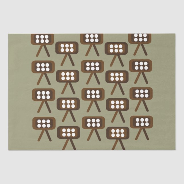 Mid Century Modern Decorative Television Set Tissue Paper (Front)