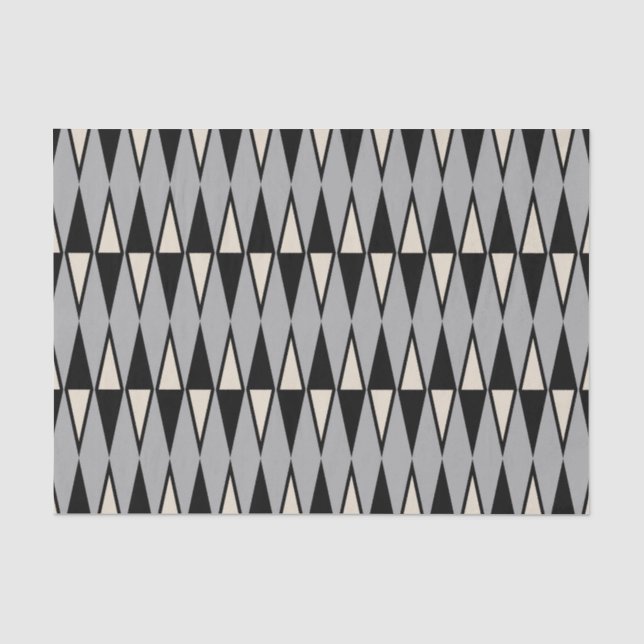 Mid Century Modern Diamond Pattern Tissue Paper (Front)