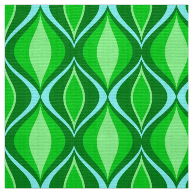 Mid-Century Modern Diamonds, Emerald Green Fabric (Swatch)