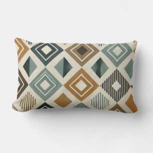 Mid-Century Modern Diamonds Lumbar Pillow