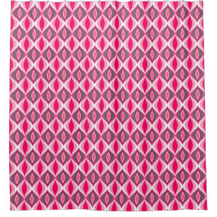 Mid-Century Modern Diamonds, Pink, Fuchsia & Grey