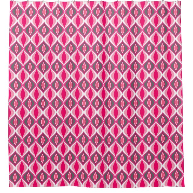 Mid-Century Modern Diamonds, Pink, Fuchsia & Grey (Front)