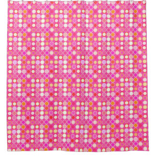 Mid-Century Modern Dots - deep pink & multi