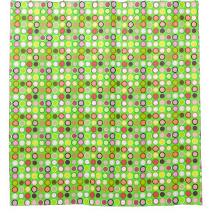 Mid-Century Modern Dots - lime with multi