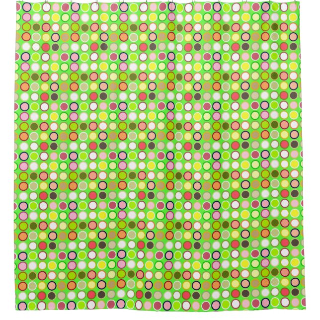 Mid-Century Modern Dots - lime with multi (Front)