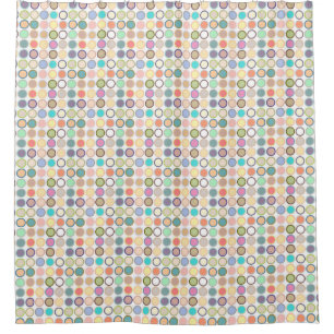 Mid-Century Modern Dots - white with pastels