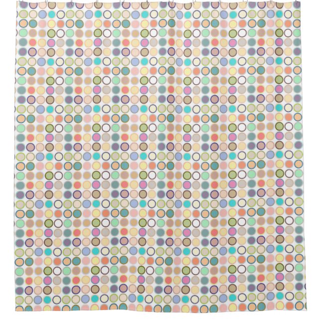 Mid-Century Modern Dots - white with pastels (Front)