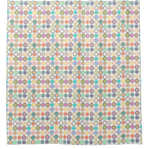 Mid-Century Modern Dots - white with pastels