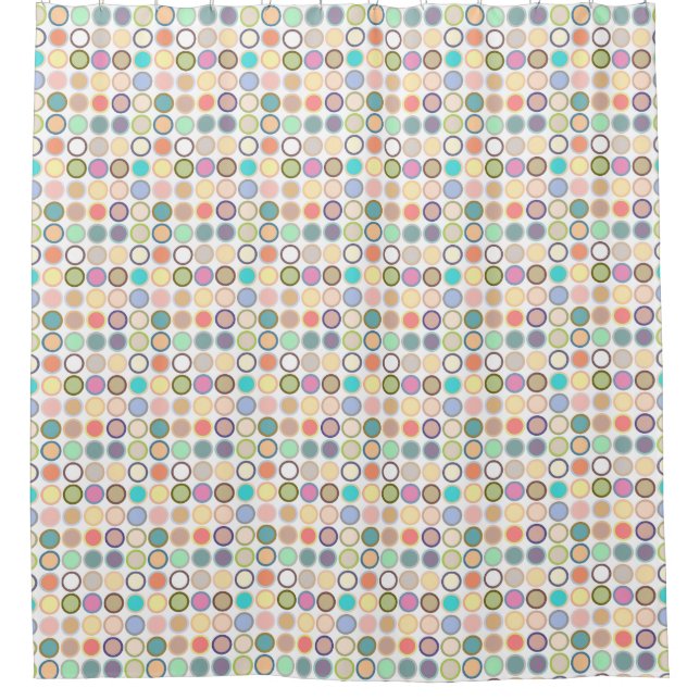 Mid-Century Modern Dots - white with pastels (Front)