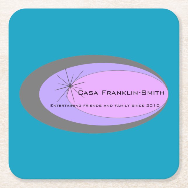 Mid-century modern drink coaster (Front)