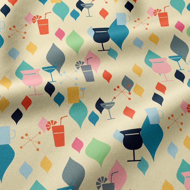 Mid Century Modern Drinks Fabric (Creator Uploaded)