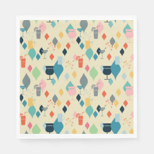 Mid Century Modern Drinks Napkin