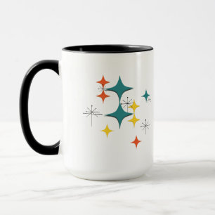 Mid Century Modern Eames Atomic Era Starbursts  Mug