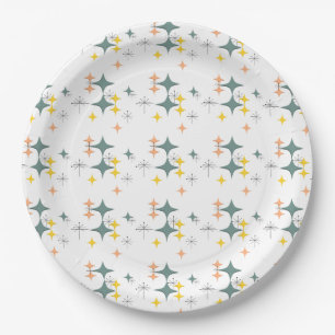 Mid Century Modern Eames Atomic Starbursts Custom Paper Plate