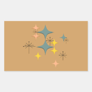 Mid Century Modern Eames Atomic Starbursts Custom Sticker