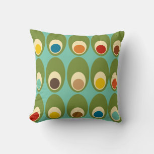 Mid-Century Modern Eggs Throw Pillow