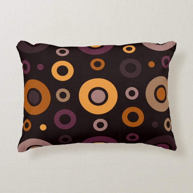 Mid-Century Modern Fall Geometric   Accent Pillow (Front)