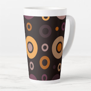 Mid-Century Modern Fall Geometric  Latte Mug