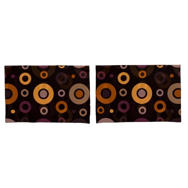 Mid-Century Modern Fall Geometric   Pillowcase (Front-Set)