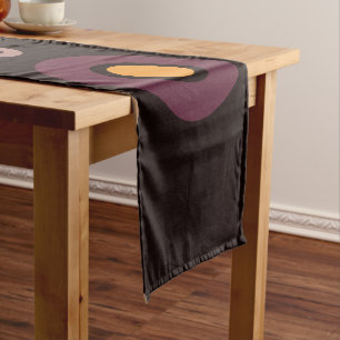 Mid-Century Modern Fall Geometric Short Table Runner
