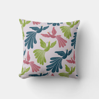 Mid-Century Modern Firebirds Throw Pillow