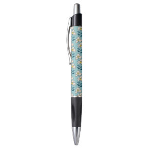 Mid-Century Modern Floral Leaf Pattern Pen