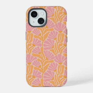 Mid Century Modern Floral Pattern iPhone 15 Case