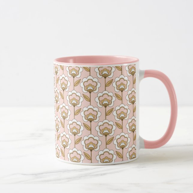 Mid-Century Modern Floral Pattern Mug (Right)