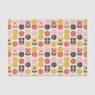 Mid-Century Modern Flower Pattern Tissue Paper