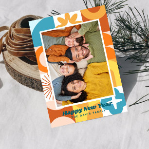 Mid Century Modern Fun New Year Invitation