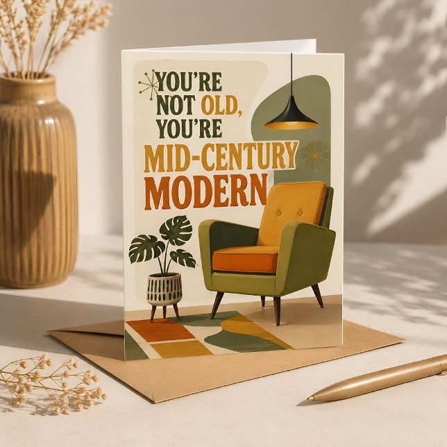 Mid Century Modern Funny Birthday Card (Creator Uploaded)