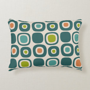 Mid Century Modern Garden Path Pattern Accent Pillow