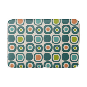 Mid Century Modern Garden Path Pattern Bath Mat