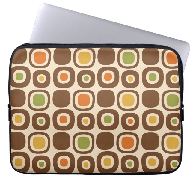 Mid Century Modern Garden Path Pattern Laptop Sleeve (Front)