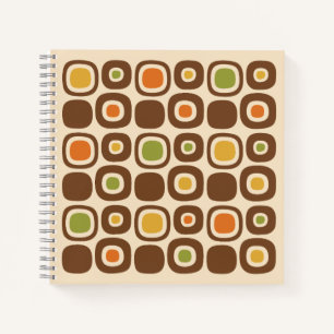 Mid Century Modern Garden Path Pattern Notebook