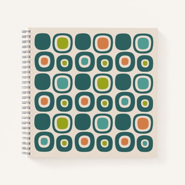 Mid Century Modern Garden Path Pattern Notebook (Front)