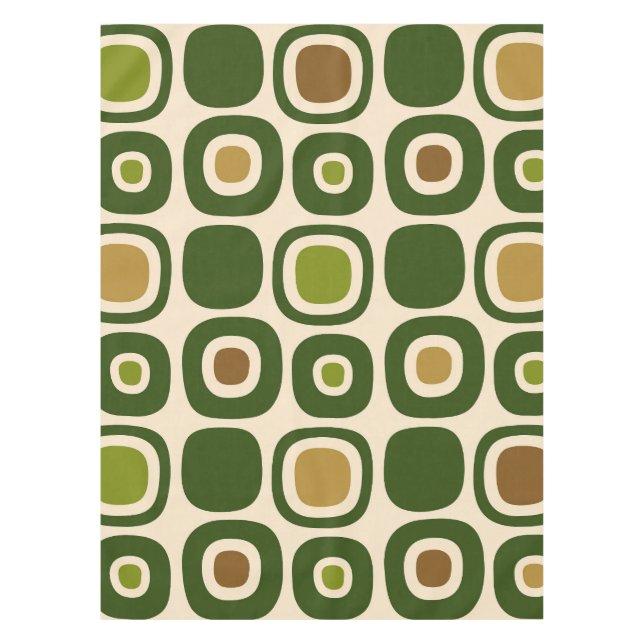 Mid Century Modern Garden Path Pattern Tablecloth (Front)