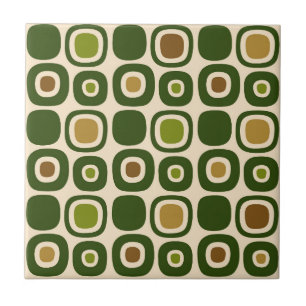 Mid Century Modern Garden Path Pattern Tile