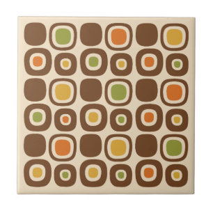 Mid Century Modern Garden Path Pattern Tile