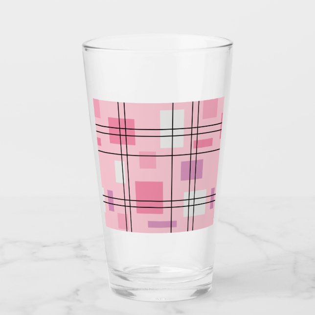 Mid Century Modern Geometric 13 Glass (Front)